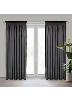 ZASŁONA GOTOWA AGIS NA TAŚMIE 140 X 270 CM CZARNY ze sklepu lenaodniemowlakadoszkolniaka.pl w kategorii Zasłony - zdjęcie 187423504