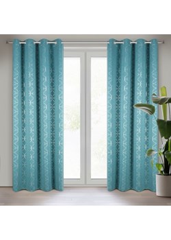 ZASŁONA GOTOWA ABELLA 135X250 CM TURKUSOWY ze sklepu lenaodniemowlakadoszkolniaka.pl w kategorii Zasłony - zdjęcie 187423703