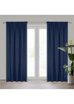 ZASŁONA GOTOWA LOGAN NA TAŚMIE 135 X 270 CM GRANATOWY ze sklepu lenaodniemowlakadoszkolniaka.pl w kategorii Zasłony - zdjęcie 187424624