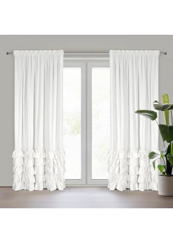 ZASŁONA GOTOWA CARLI NA TAŚMIE 140 X 270 CM BIAŁY ze sklepu lenaodniemowlakadoszkolniaka.pl w kategorii Zasłony - zdjęcie 187425852