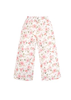 Spodnie kuloty muslin FLOWERS écru,kwiaty 122 ze sklepu lenaodniemowlakadoszkolniaka.pl w kategorii Spodnie i półśpiochy - zdjęcie 187427403