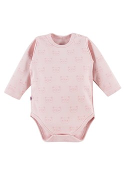 Body niemowlęce z długim rękawem dla dziewczynki różowe Eevi Big Bear ze sklepu lenaodniemowlakadoszkolniaka.pl w kategorii Body niemowlęce - zdjęcie 187428042