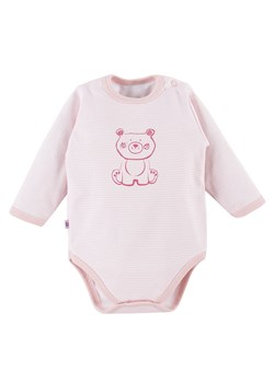 Body niemowlęce z długim rękawem dla dziewczynki różowe Eevi Big Bear ze sklepu lenaodniemowlakadoszkolniaka.pl w kategorii Body niemowlęce - zdjęcie 187428232