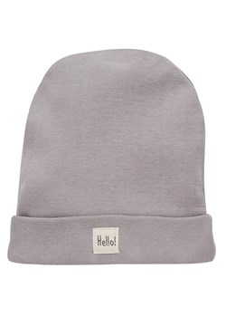 Czapka niemowlęca bawełniana szara Pinokio Hello wyprawka niemowlęca ze sklepu lenaodniemowlakadoszkolniaka.pl w kategorii Czapki dziecięce - zdjęcie 187429011