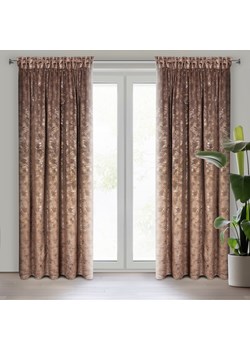 ZASŁONA GOTOWA TULIA NA TAŚMIE 135 X 270 CM BRĄZOWY ze sklepu lenaodniemowlakadoszkolniaka.pl w kategorii Zasłony - zdjęcie 187431101