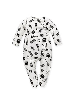 Pajac niemowlęcy ecru wyprawka Pinokio Lets rock ze sklepu lenaodniemowlakadoszkolniaka.pl w kategorii Pajacyki - zdjęcie 187435722