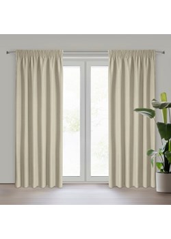 ZASŁONA GOTOWA RITA NA TAŚMIE 140 X 270 CM CIEMNOBEŻOWY ze sklepu lenaodniemowlakadoszkolniaka.pl w kategorii Zasłony - zdjęcie 187437550