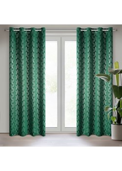 ZASŁONA GOTOWA D91 POLI 140 X 250 CM ZIELONY ze sklepu lenaodniemowlakadoszkolniaka.pl w kategorii Zasłony - zdjęcie 187437711