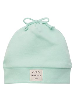 Czapka miętowa z naszywką Spring Light ze sklepu lenaodniemowlakadoszkolniaka.pl w kategorii Odzież dla niemowląt - zdjęcie 187440681