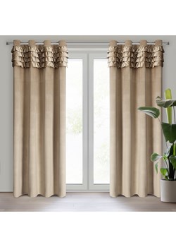 ZASŁONA GOTOWA ERIN 140 X 250 CM CIEMNOBEŻOWY ze sklepu lenaodniemowlakadoszkolniaka.pl w kategorii Zasłony - zdjęcie 187440781