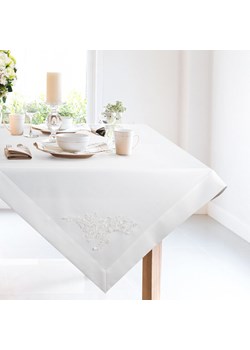 OBRUS BARI 85 X 85 CM BIAŁY ze sklepu lenaodniemowlakadoszkolniaka.pl w kategorii Obrusy i bieżniki - zdjęcie 187441330