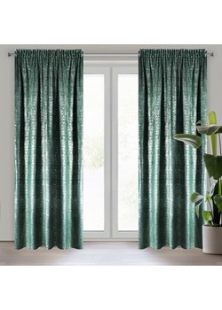 ZASŁONA GOTOWA D91 CYPR NA TAŚMIE 140 X 270 CM TURKUSOWY ze sklepu lenaodniemowlakadoszkolniaka.pl w kategorii Zasłony - zdjęcie 187442092