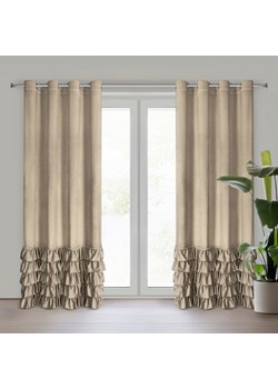 ZASŁONA GOTOWA CARLI 140 X 250 CM CIEMNOBEŻOWY ze sklepu lenaodniemowlakadoszkolniaka.pl w kategorii Zasłony - zdjęcie 187443812