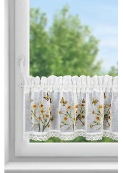 FIRANA GOTOWA FLORA 150 X 30 CM BIAŁY ze sklepu lenaodniemowlakadoszkolniaka.pl w kategorii Firany - zdjęcie 187445040