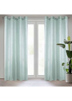 Zasłona gotowa miętowa na przelotki 140X250 ze sklepu lenaodniemowlakadoszkolniaka.pl w kategorii Zasłony - zdjęcie 187445422