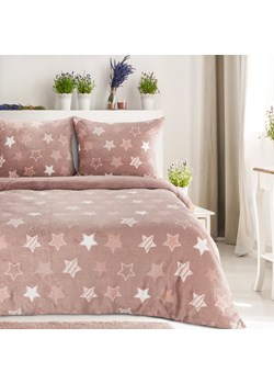 KOMPLET POŚCIELI FLANO 4 220 X 200 CM PUDROWY RÓŻ ze sklepu lenaodniemowlakadoszkolniaka.pl w kategorii Pościele - zdjęcie 187445814