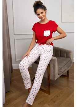 ADELAIDE Bawełniana piżama długa, czerwona ze sklepu lenaodniemowlakadoszkolniaka.pl w kategorii Piżamy damskie - zdjęcie 187449103