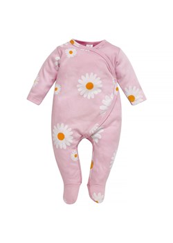 Pajacyk niemowlęcy Kopertowy DAISY różowy,stokrotki 68 ze sklepu lenaodniemowlakadoszkolniaka.pl w kategorii Pajacyki - zdjęcie 187450021