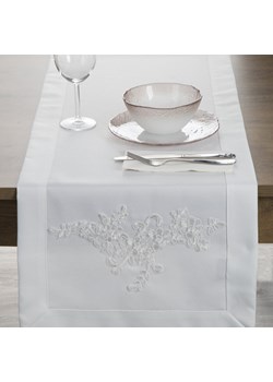 OBRUS BARI 40 X 140 CM BIAŁY ze sklepu lenaodniemowlakadoszkolniaka.pl w kategorii Obrusy i bieżniki - zdjęcie 187451882