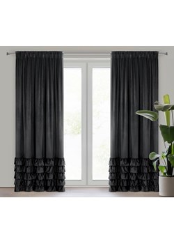 ZASŁONA GOTOWA DANI NA TAŚMIE 140 X 250 CM CZARNY ze sklepu lenaodniemowlakadoszkolniaka.pl w kategorii Zasłony - zdjęcie 187453330