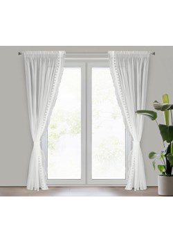 FIRANA GOTOWA LARISA NA TAŚMIE 140 X 270 CM BIAŁY ze sklepu lenaodniemowlakadoszkolniaka.pl w kategorii Firany - zdjęcie 187455320