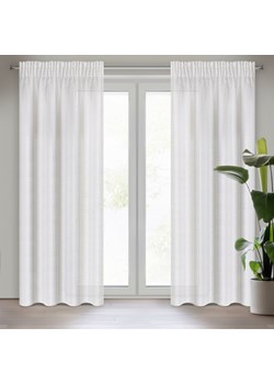 FIRANA GOTOWA SIBEL NA TAŚMIE 140 X 270 CM BIAŁY ze sklepu lenaodniemowlakadoszkolniaka.pl w kategorii Firany - zdjęcie 187455731