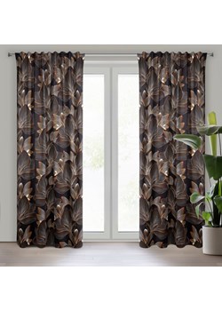 ZASŁONA GOTOWA LARISA NA TAŚMIE 140 X 270 CM CZARNY ze sklepu lenaodniemowlakadoszkolniaka.pl w kategorii Zasłony - zdjęcie 187457511