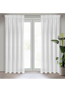 FIRANA GOTOWA SIBEL NA TAŚMIE 140 X 270 CM BIAŁY ze sklepu lenaodniemowlakadoszkolniaka.pl w kategorii Firany - zdjęcie 187458431