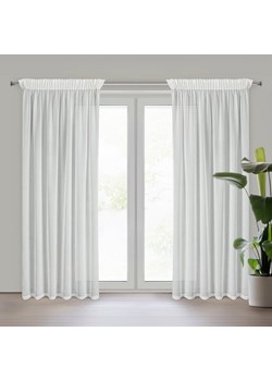 FIRANA GOTOWA HERA NA TAŚMIE 140 X 270 CM BIAŁY ze sklepu lenaodniemowlakadoszkolniaka.pl w kategorii Firany - zdjęcie 187459352