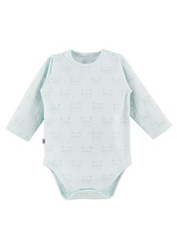 Body niemowlęce z długim rękawem dla chłopca miętowe Eevi Big Bear ze sklepu lenaodniemowlakadoszkolniaka.pl w kategorii Body niemowlęce - zdjęcie 187460424