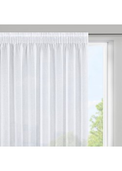 FIRANA GOTOWA ELPIDIA NA TAŚMIE 350 X 150 CM BIAŁY ze sklepu lenaodniemowlakadoszkolniaka.pl w kategorii Firany - zdjęcie 187461423