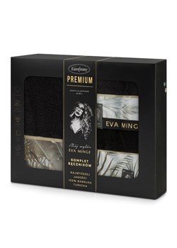 KOMPLET RĘCZNIKÓW EVA17 46 X 36 X 7 CM CZARNY ze sklepu lenaodniemowlakadoszkolniaka.pl w kategorii Ręczniki - zdjęcie 187463483