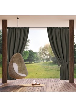 ZASŁONA GOTOWA GARDEN NA TAŚMIE 155 X 200 CM GRAFITOWY ze sklepu lenaodniemowlakadoszkolniaka.pl w kategorii Zasłony - zdjęcie 187463504