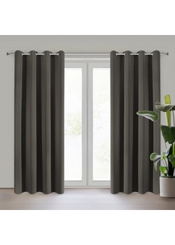 ZASŁONA GOTOWA LOGAN 140 X 270 CM GRAFITOWY ze sklepu lenaodniemowlakadoszkolniaka.pl w kategorii Zasłony - zdjęcie 187465361