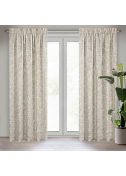 ZASŁONA GOTOWA RUBI NA TAŚMIE 140 X 270 CM BEŻOWY ze sklepu lenaodniemowlakadoszkolniaka.pl w kategorii Zasłony - zdjęcie 187466053