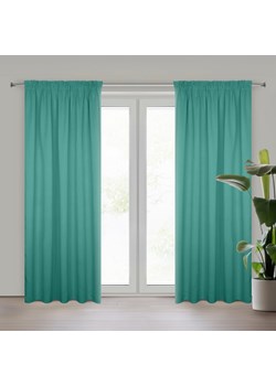 ZASŁONA GOTOWA D91 PARISA NA TAŚMIE 140 X 270 CM TURKUSOWY ze sklepu lenaodniemowlakadoszkolniaka.pl w kategorii Zasłony - zdjęcie 187466383