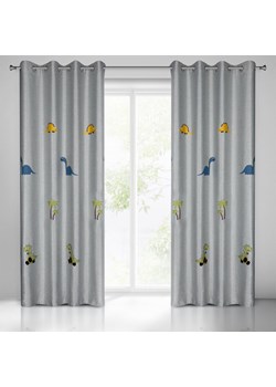 ZASŁONA GOTOWA DINO 140 X 250 CM SREBRNY ze sklepu lenaodniemowlakadoszkolniaka.pl w kategorii Zasłony - zdjęcie 187467520