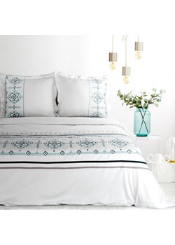 KOMPLET POŚCIELI SATYNOWEJ HAFT 220 X 200 CM BIAŁY ze sklepu lenaodniemowlakadoszkolniaka.pl w kategorii Pościele - zdjęcie 187469383