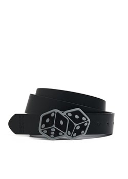 Cropp - Pasek z klamrą w kształcie kostek do gry - czarny ze sklepu Cropp w kategorii Paski męskie - zdjęcie 187470202