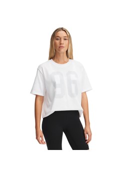 Damski t-shirt z nadrukiem Under Armour UA HWT OS 96 SS - biały ze sklepu Sportstylestory.com w kategorii Bluzki damskie - zdjęcie 187470931