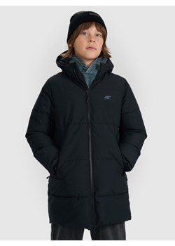 Chłopięcy płaszcz zimowy 4F 4FJRAW25TTJAM1069 - czarny ze sklepu Sportstylestory.com w kategorii Kurtki chłopięce - zdjęcie 187470951