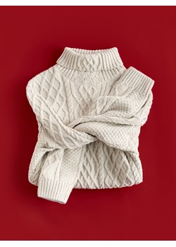 Reserved - Strukturalny sweter z golfem - jasnoszary ze sklepu Reserved w kategorii Swetry męskie - zdjęcie 187472553