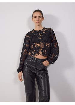 Reserved - Bluzka z haftowanym wzorem - czarny ze sklepu Reserved w kategorii Bluzki damskie - zdjęcie 187472650