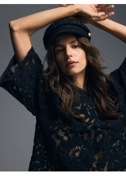 Reserved - Kaszkiet z wełną - czarny ze sklepu Reserved w kategorii Kaszkiety damskie - zdjęcie 187472723