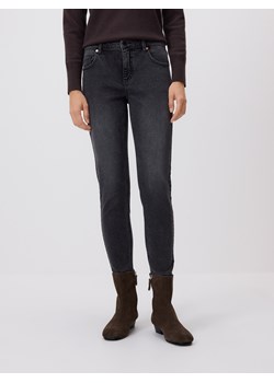 Reserved - Jeansy slim fit mid rise - szary ze sklepu Reserved w kategorii Jeansy damskie - zdjęcie 187472782