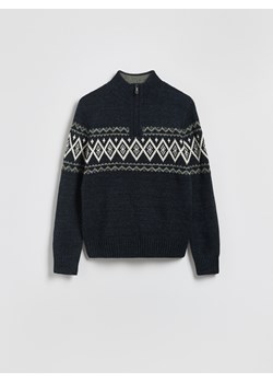 Reserved - Sweter z golfem - granatowy ze sklepu Reserved w kategorii Swetry męskie - zdjęcie 187472862