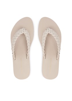 Japonki Tommy Hilfiger Th Wedge Cornrow Beach Sandal FW0FW09037 Écru ze sklepu eobuwie.pl w kategorii Klapki damskie - zdjęcie 187473322