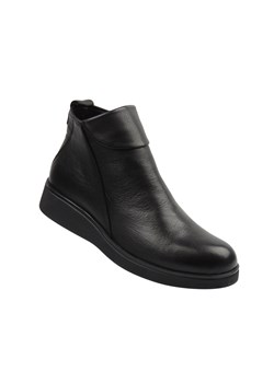 Botki damskie skórzane czarne Nika Komfort 0639-252401 ze sklepu ulubioneobuwie w kategorii Botki - zdjęcie 187474324