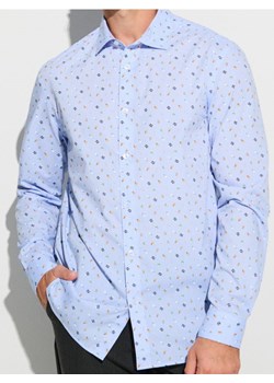 Sinsay - Koszula ze wzorem świątecznym - błękitny ze sklepu Sinsay w kategorii Koszule męskie - zdjęcie 187474874
