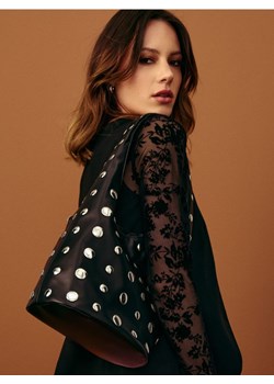 Sinsay - Torebka worek z imitacji skóry - czarny ze sklepu Sinsay w kategorii Torebki worki - zdjęcie 187474890